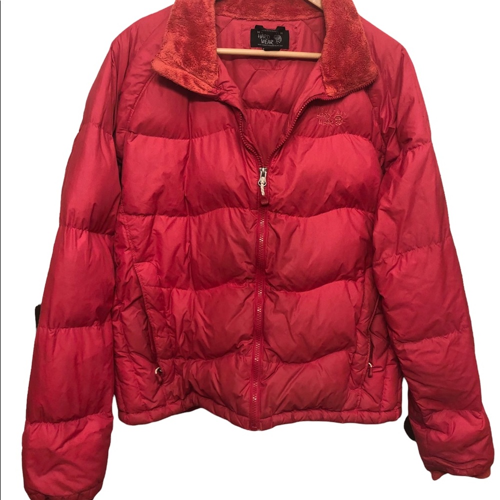 Mountain Hardwear Womens Winter Jacket Ski Snowboard Red Down Puffer Coat Red L